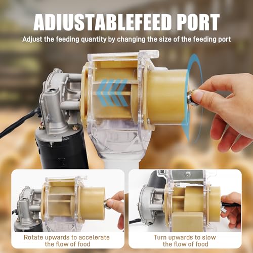 Automatic Poultry Feeder，16 Groups Automatic Chicken Feeder，Timed Feeder for Chickens, Ducks, Geese, Pigeons, Dogs, Fish, Cat