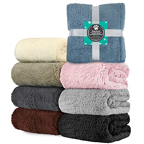 PetAmi Fluffy Sherpa Waterproof Dog Blanket for Small Pet Cat, 24x32 Black - color: Black, size: Small (24x32)