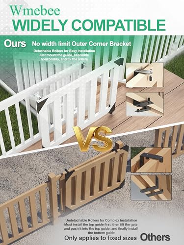 Sliding Gate Kit,Heavy Duty Gate Hardware with Wheel, Anti Sag Fence