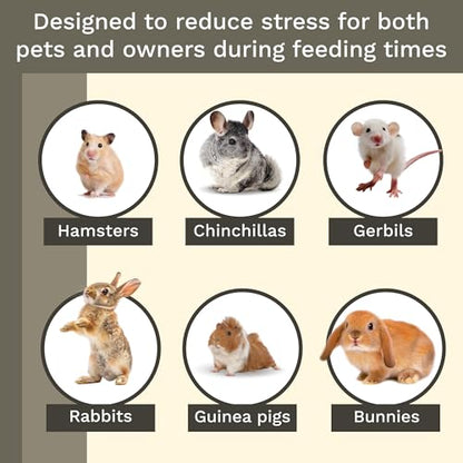 Hay Feeder for Rabbit, Guinea Pig, Bunny, Chinchilla, Heavy Duty Metal Rack Hay Holder - 7.3x4.3x6.7 inch