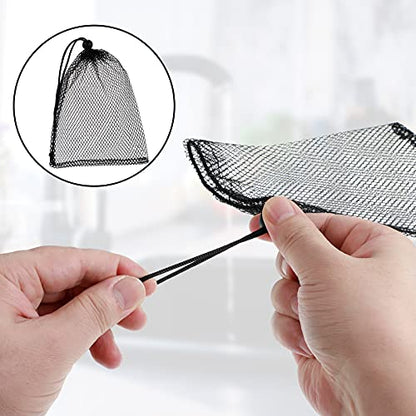 TecUnite 10 Pack Mesh Drawstring Bags for Laundry, 5.5 x 7.5 Inch, Black - color: Black, size: 5.5 x 7.5 Inch