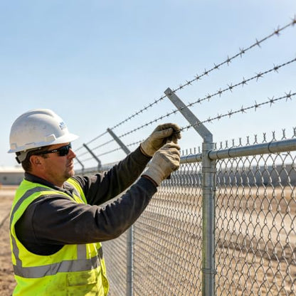 Real Barbed Wire 660FT（200M）, 4 Point Galvanized Barb Wire 18 Gauge - size: 660FT - 200M