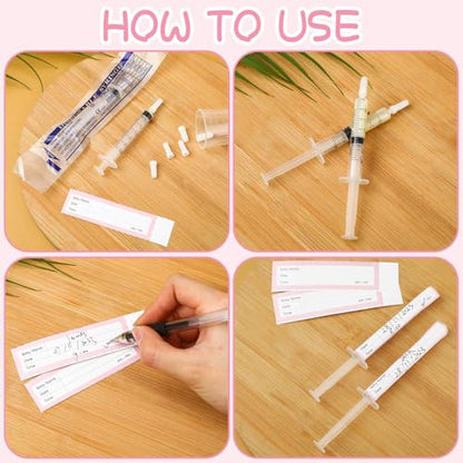 Trelaco Colostrum Collector Kit Include Sterile Sealed Breast Milk Syringes with Caps No Needle Colostrum Syringes Stickers 1 Measuring Cup Harvesting Collection for Breastmilk(50 Sets,3 Ml,1 ml) | Sterile Sealed with Caps and Cup, Baby Name Labels, Needl