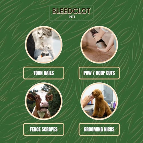 First Aid Blood Clotting Powder | The Best for All Animals to Stop Bleeding, Guaranteed | for Minor Cuts and Severe Arterial Bleeding | from The Makers of BleedStop (4 Pouches (0.5 oz)) - size: 4 Pack, 0.5 oz each