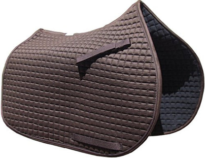 All-Purpose English Saddle Pads (Mocca Chocolate Brown w/Matching Trim)