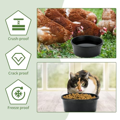 2Pcs Rubber Feed Pan, 1 Gallon Horse Feed Bucket - color: Black-4Quart, size: 2PCS