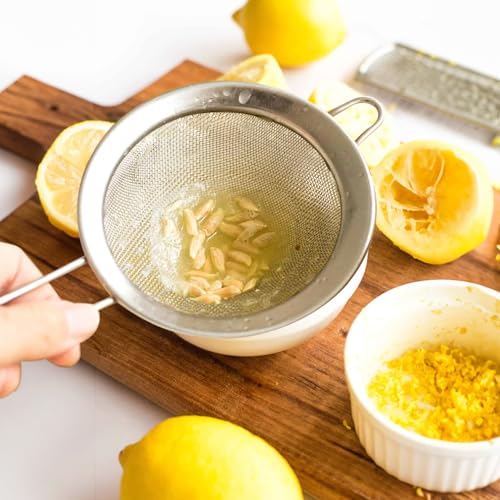 HIC Kitchen Fine Double Mesh Strainer, 18/8 Stainless Steel, 5-Inch, For Sifting Baking Ingredients, Straining, And Draining Soups And Sauces - size: Double Mesh, 5-Inch