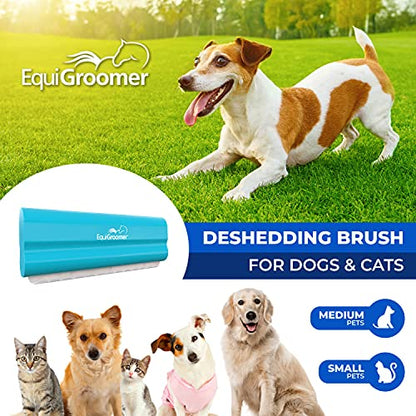 EquiGroomer 5-Inch Undercoat Deshedding Brush for Dogs & Cats, Turquoise - color: Turquoise, size: 5 Inch
