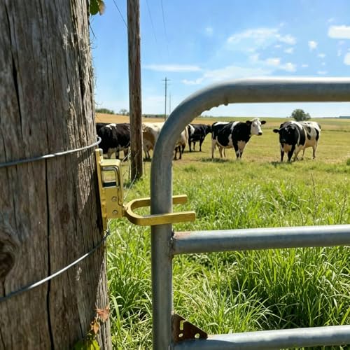 Instant Locking Gate Latch Heavy-Duty One-Hand Gate Latch with Screwdriver and 2 Screws for Farm, Ranch & Backyard Door, Automatic Spring Lock, Rust-Resistant Steel, Easy Install (1 Pcs) - color: 1 Pcs