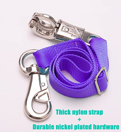 Adjustable Trailer Tie （2 Pack）-Horse Trailer Nylon Strap Tie，Adjusted from 25 to 37” - color: Purple