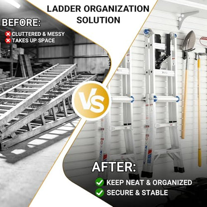 Foldable Trailer Ladder Rack, Heavy Duty Side Mount Carrier