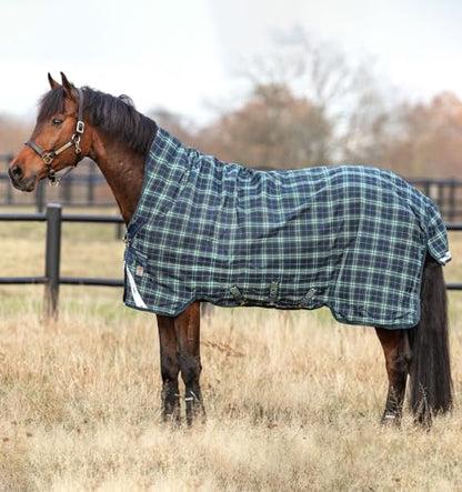 Horseware® Rhino® Wug Vari-Layer Turnout 250g - Hunter Check/Green & Navy, 66 inches - color: Hunter Check/Green & Navy, size: 66 inches