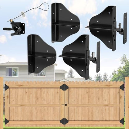 Anti Sag Gate Frame Kit with Gate Latch - Updated 90 Degree Right Angle Gate Hinges - Fence Gate Kit Gate Hardware - Gate Corner Brace Bracket (2 Set) - size: 2 set
