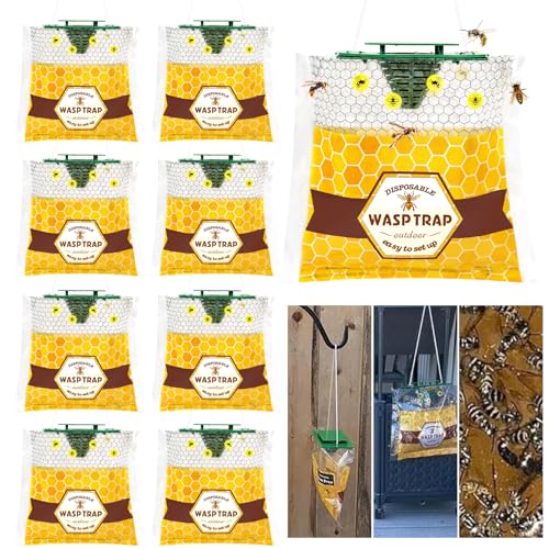 Outdoor Disposable Yellow Jacket & Wasp Traps 8 Pack - size: 8 Pack