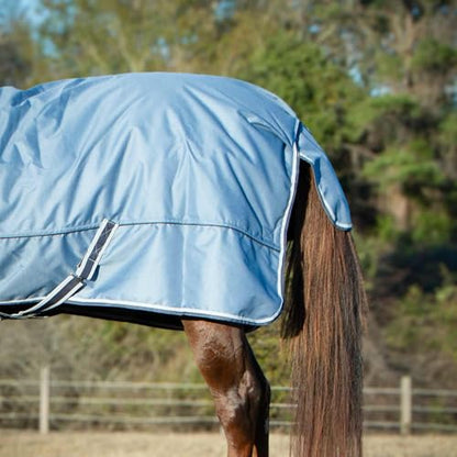 Jeffers Poplar Head Refuge 1200 Denier Turnout Blanket w/High Neck, Hamilton Blue, 75"– Waterproof & Breathable Horse Blanket, 240g Insulation, Adjustable Fit for Comfort & Safe Use, Durable Design - size: 75 in