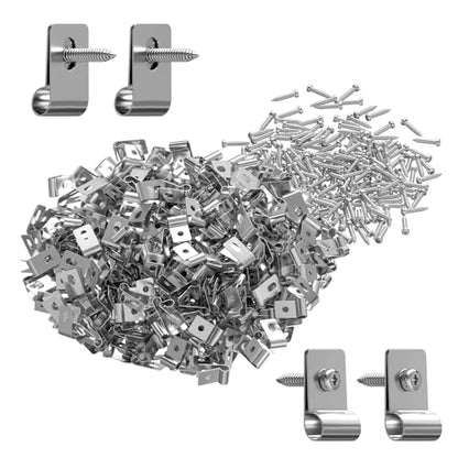 200 Pack Wire Fence Clips Metal with Screws - Wire Fence Clamps Kit – Mounts 12-16 Gauge Wire to Wooden Fence Posts Metal or Vinyl Fence - style: LS5