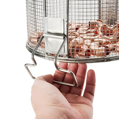 Dip N’ Drain – Stainless Steel Part Cleaning Strainer Basket for 5-Gallon Buckets (Bucket Included) | 1/4″ Mesh, Swing Handle, Perfect for Mechanics, Auto Parts, Garage, Shop & Home Workshop Cleaning - size: 5 Gal. 1/4" Mesh - Bucket