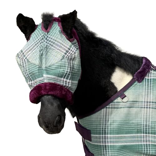 Kensington Mini Fly Mask w/Fleece Trim Size: Mini A Color: 2019 - Imperial Jade - color: 2019-imperial Jade, size: A-Small