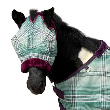 Fly Mask w/Fleece Trim (Mini) Size: Mini B Color: 2019 - Imperial Jade - color: 2019-imperial Jade, size: B-Large