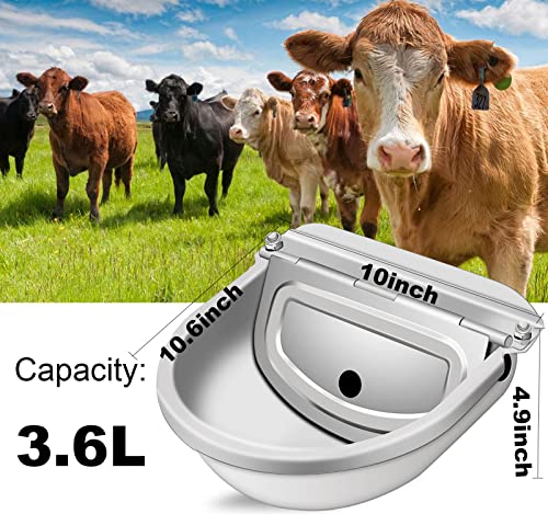 Automatic Livestock Waterer Bowl, 304 Stainless Steel Water Dispenser
