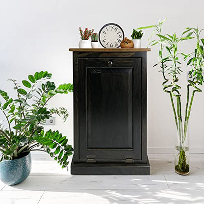 Peaceful Classics Wooden Tilt Out Trash Cabinet, Mocha - color: Mocha, style: Without Drawer