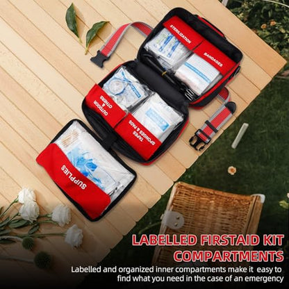 Large 430-Piece Emergency First Aid Kit for Home, Car, Camping - size: Large
