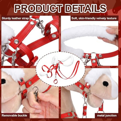 Shappy Hobby Horse Bridle Toy Accessories,Red, White - color: Red, White