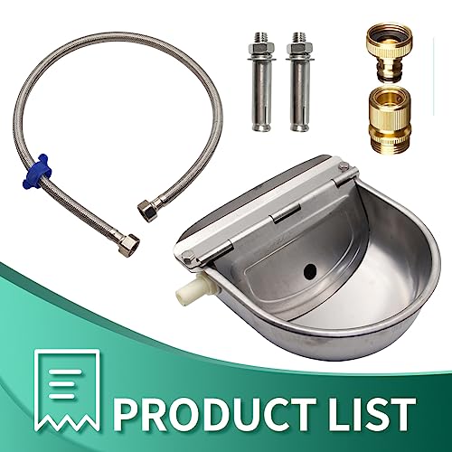 Automatic Cattle Waterer Stainless Steel Dog Water Bowl Outdoor & Indoor