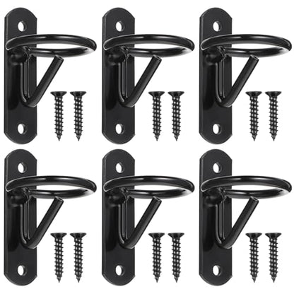 6 Pcs Bucket Hooks for Horses Equestrian Bucket Hook Metal Water Bucket Hangers Horse Stalls Feed Bucket Barn Farmhouse Supplies (Black)
