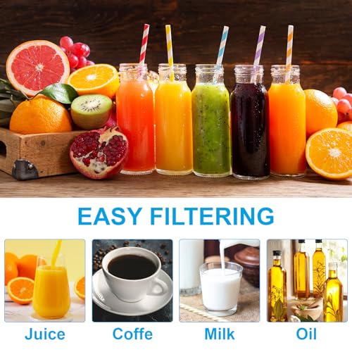 2pcs Ultra Fine Mesh Strainer, 200 & 400 Mesh Strainer, Fine Mesh Strainers Filter for Cooking Oil Milk Juice Wine Cheese Whey Grease Coffee