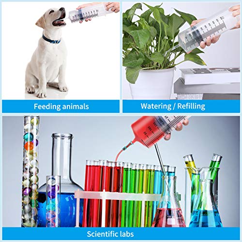 BBTO 2 Pieces 500 ml Large Plastic Syringes with 40'' Tube and Connections - size: 500 ML