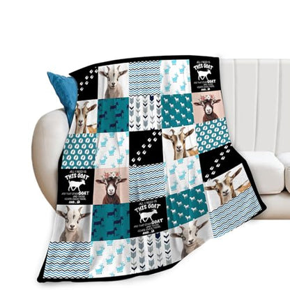 Super Soft Warm Goat Animal Throw Blanket - Cozy Plush Fluffy Sheep Lightweight Fleece Flannel Gifts for Women, Girls, Kids & Adults - 60"X50" - color: Goats, size: 60"x50"