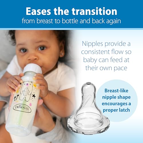 Dr. Brown's Anti-Colic Options+ Narrow Baby Bottle, Bear & Owl, 2-Pack - color: 2-Pack, Bear & Owl, size: 1 Count (Pack of 2)