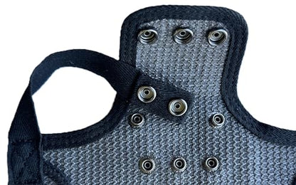 DOWN UNDER OUTDOORS 2 Medium-Large Chicken Saddles Extra Long Grey Mesh - color: Dark Grey Mesh