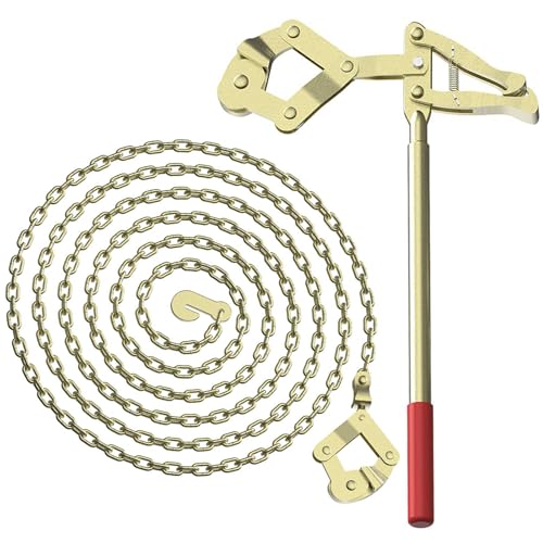 Heavy-Duty Chain Link Fence Stretcher Tool with 19.7FT Chain – 2200 lbs Wire Puller & Tensioner for Barbed Wire, Farm Fencing, Ranch, and Fence Repair (1 PC) - color: Single - Square Fence Stretcher Bar Puller