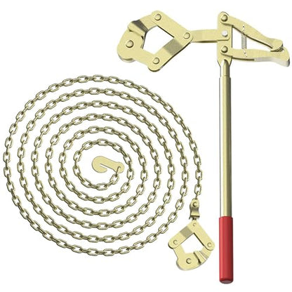 Heavy-Duty Chain Link Fence Stretcher Tool with 19.7FT Chain – 2200 lbs Wire Puller & Tensioner for Barbed Wire, Farm Fencing, Ranch, and Fence Repair (1 PC) - color: Single - Square Fence Stretcher Bar Puller