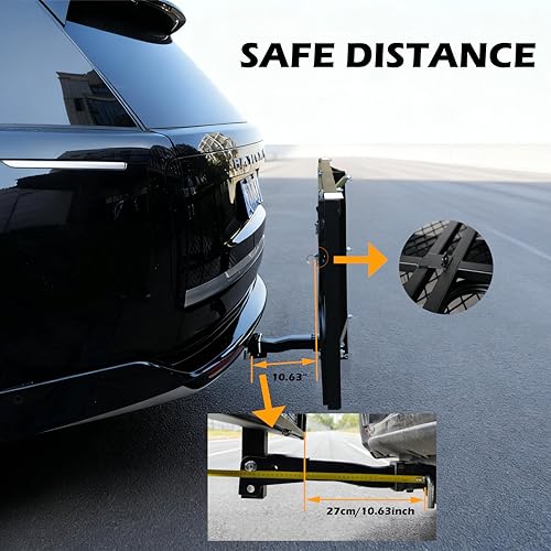 fouwick 60" x 24" x 13" Hitch Cargo Carrier | 600 Lbs Heavy Duty Folding Luggage Rack for SUV & Truck, Steel Mesh Cargo Carrier Hitch Mount Fits 2" Receiver, Powder Coated Vehicle Cargo Basket - color: 60x24x13 inch