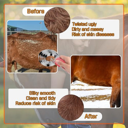 Curry Comb Kit, 6 Ring Curry Comb & Horse Grooming Mitts - color: 6 Ring Curry Comb & Horse Grooming Mitts