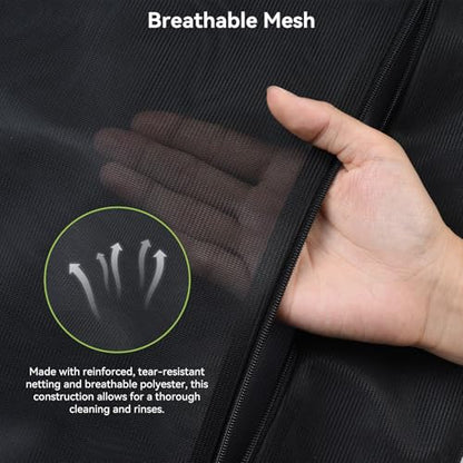 OTraki 2 Pack Durable Mesh Laundry Bags for Delicates 12x16 Inches | Breathable Washing Bags with Sturdy Zipper Reusable Lingerie Bags for Clothes Pants Underwear Bra Socks - size: 12 x 16 Inch