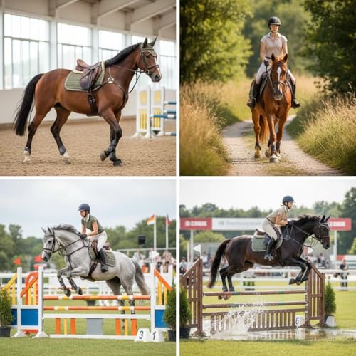 Premium English Horse Saddle Pad, Quilted Square Design, Available in Pink, Mint Green and Red etc, All-Purpose with Girth Straps (Hunter Green) - color: Hunter Green