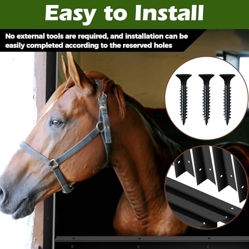 20 Pcs Heavy Duty Steel Horse Stall Chew Guards 47.5in Protect
