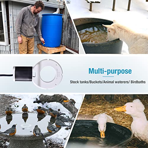 500W Chicken Waterer Heater, Cast Aluminum Utility De-Icer - size: 500-Watt