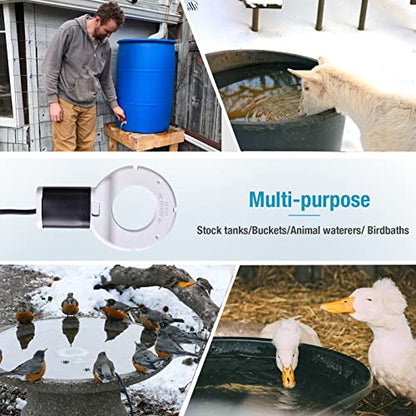 500W Chicken Waterer Heater, Cast Aluminum Utility De-Icer - size: 500-Watt