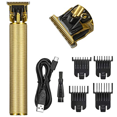 Professional Electric Hair Trimmer, 0mm Baldheaded Hair Clippers for Men Barber Grooming Cordless Rechargeable Close Cutting T-Blade Trimmer Haircutting Beard Shaver Barber (Christmas Gift for Men) - color: Barber Clippers