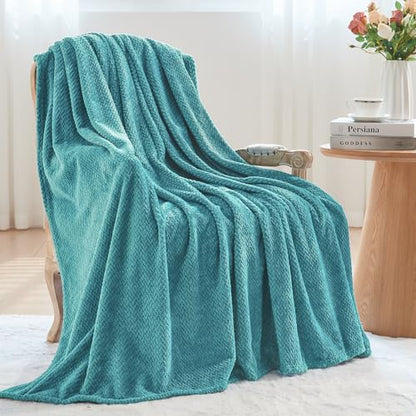 NEWCOSPLAY Fleece Leaves Pattern Queen Blanket, Dark Blue, 90"x90" - color: Dark Blue, size: Queen(90"x90")