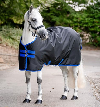 Horseware® Amigo® Ripstop 900D Turnout 0g - Black/Classic Blue, 84 inches - color: Black/Classic Blue, size: 84 inches