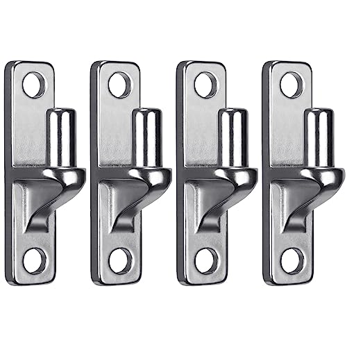 Insaga 304 Stainless Steel Gate Hinges 4 Pcs, Heavy Duty Wall Mount Hinges with 5/8" Pin, One-Piece Casting Farm & Chain Link Fence Gate Hardware - color: Silver-SS-4Pcs-Pin
