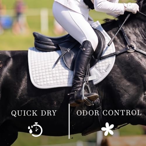 Equestrian Stockholm Close Contact Horse Saddle Pad for Jumping - color: White