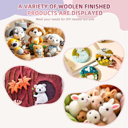 There are 170 Colors and 9 Shades Available This Woollen Yarn is Made of 100% Pure Wool Weighs 3.53oz(100 g) and issuitableformediumtolargeDIYneedlefeltingprojects (Black White Tones, A2) - color: A2, style: Black white tones