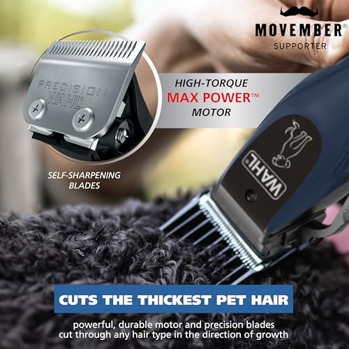 Wahl Power Pro Lithium Ion Rechargeable Cordless Dog Grooming Clipper Kit | Heavy Duty Cordless Electric Dog Clippers For Grooming Thick Coats At Home – Model 3024675
